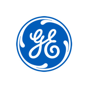 GE Logo Domed Polycarbonate Black Adhesive Backed