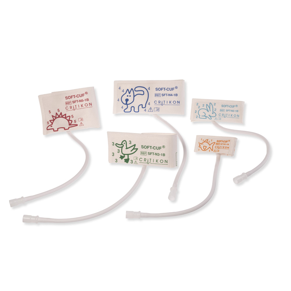 Assortiment brassards PNI SOFT-CUF Néonatal, 2 tubes Neo-Snap : 2xT1, 3xT2, 5xT3, 5xT4, 5xT5 (20/boîte) Assortiment brassards PNI SOFT-CUF Néonatal, 2 tubes Neo-Snap : 2xT1, 3xT2, 5xT3, 5xT4, 5xT5 (20/boîte)