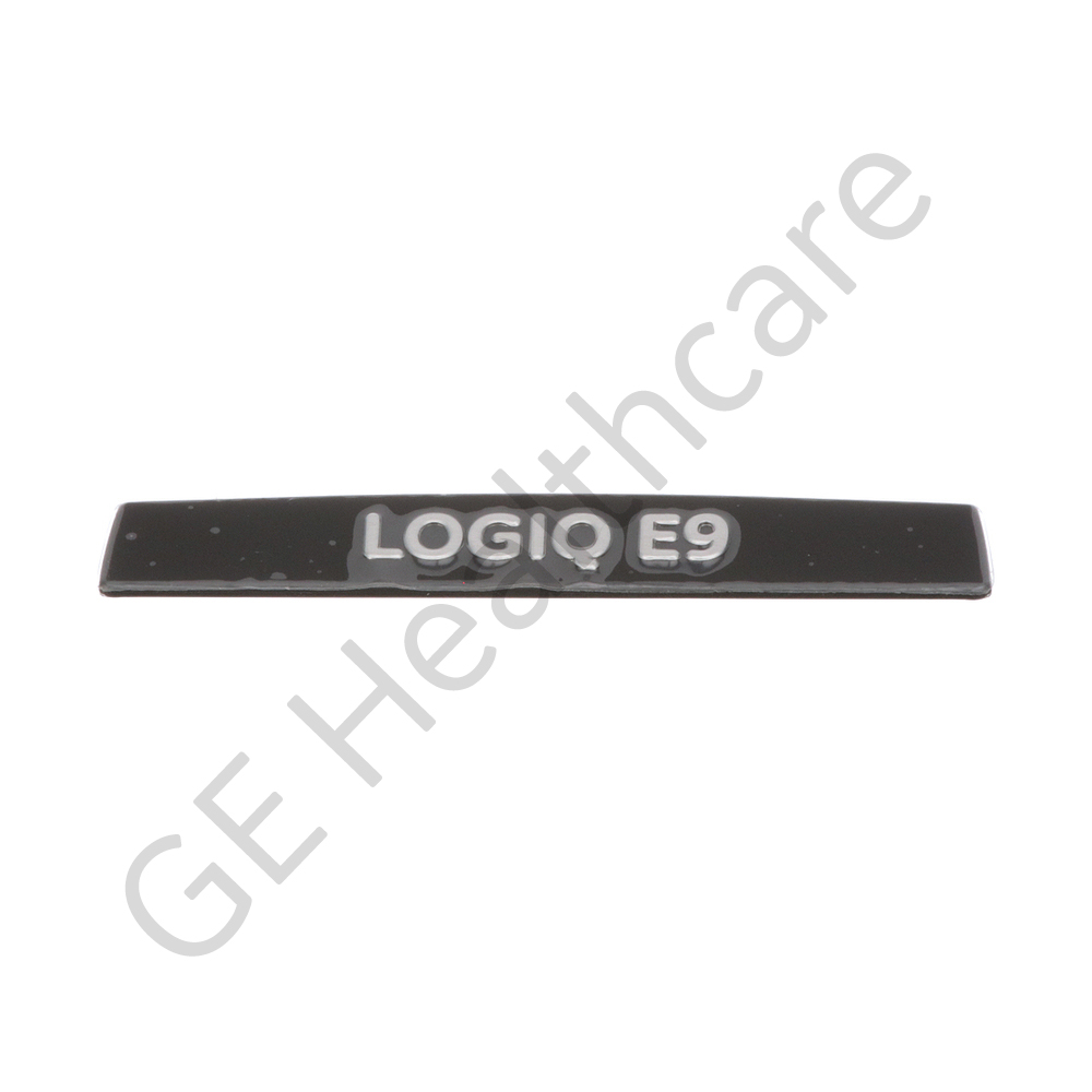 LOGIQ E9 Nameplate Upper Operator Panel Onyx Black
