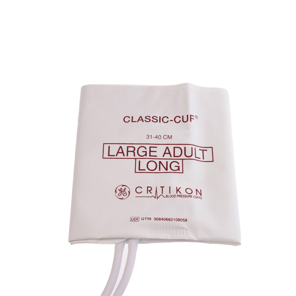 Brassard CLASSIC-CUF, adultes de grande taille, long, connecteur DINACLICK à 2 tubes, 31 - 40 cm, 20/boîte