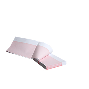 Papier thermosensible ECG 8.5”x11”, grille largeur 155mm, pli accordéon avec en-tête, 300 feuilles/paquet (8 paquets/boîte)