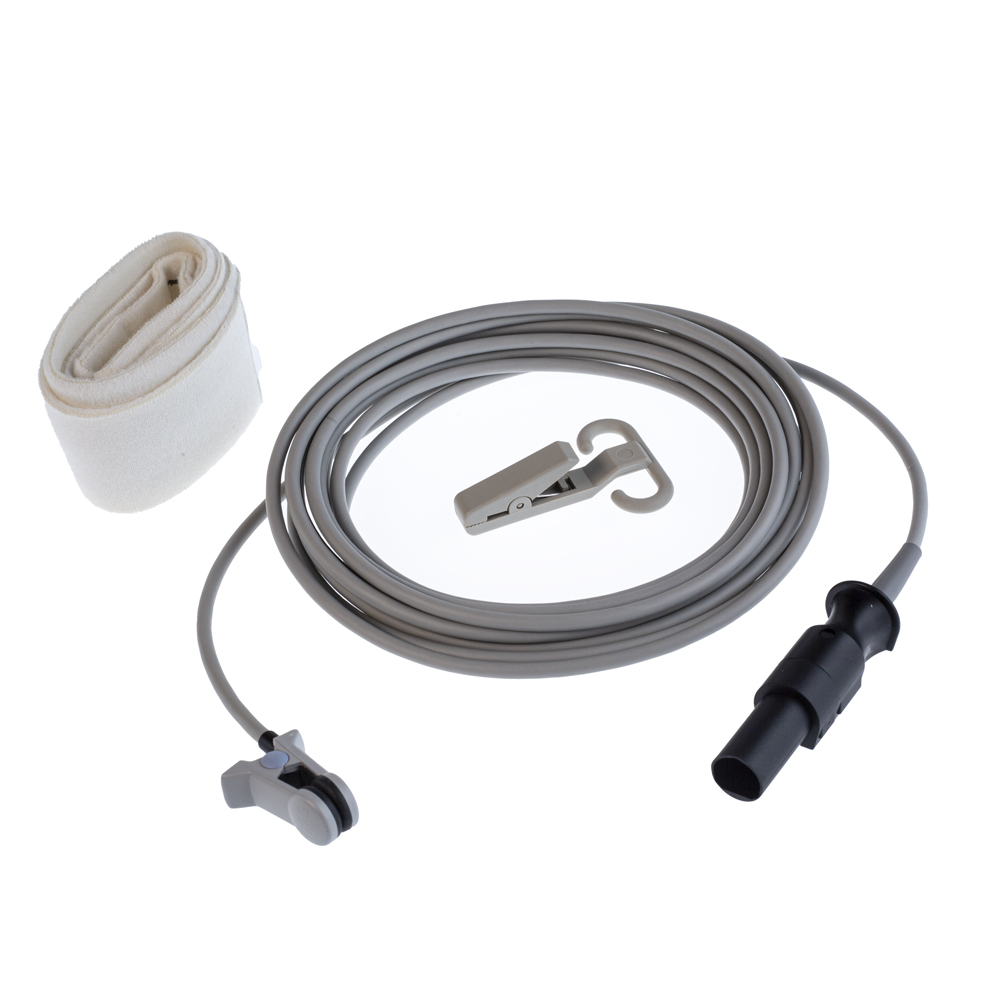 Capteur intégré TruSignal™ SpO2 d&#39oreille, Adulte/pédiatrique, connecteur Ohmeda, 4m, réutilisable (1/boîte)